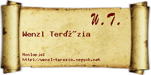 Wenzl Terézia névjegykártya