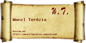 Wenzl Terézia névjegykártya